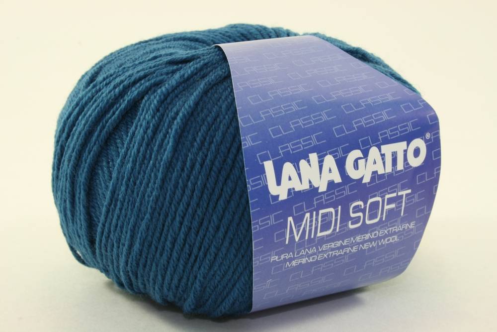 Пряжа Lana Gatto MIDI SOFT (Цвет: 14000 морская волна)