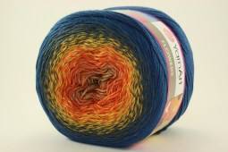Пряжа Yarn Art FLOWERS (Цвет: 258 сине-оранжевый)
