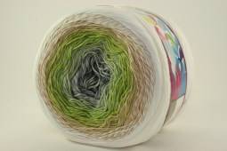 Пряжа Yarn Art FLOWERS (Цвет: 274 бело-бежево-зеленый)