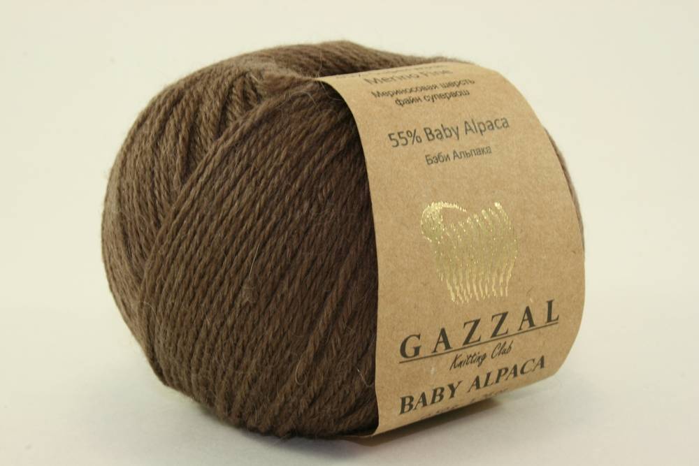 Пряжа Gazzal BABY ALPACA (Цвет: 46002 коричневый)