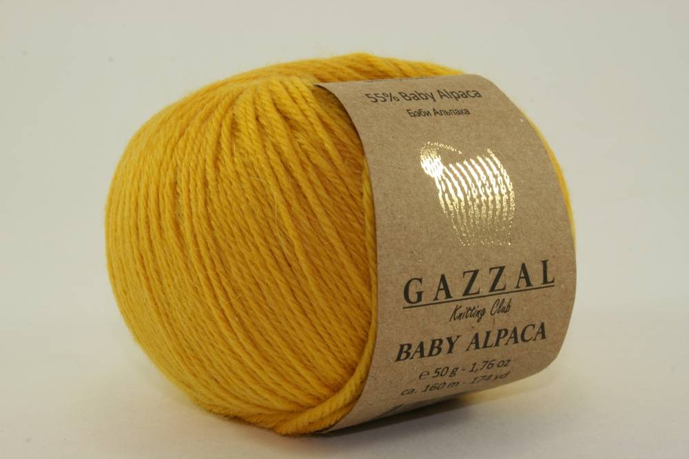 Пряжа Gazzal BABY ALPACA (Цвет: 46003 темно-желтый)