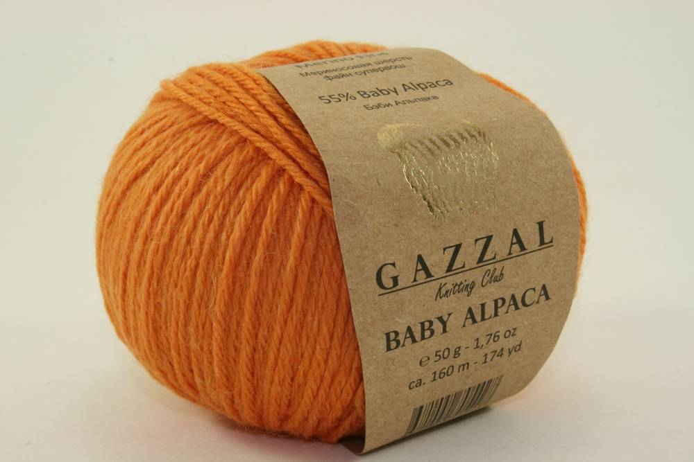 Пряжа Gazzal BABY ALPACA (Цвет: 46008 оранжевый)