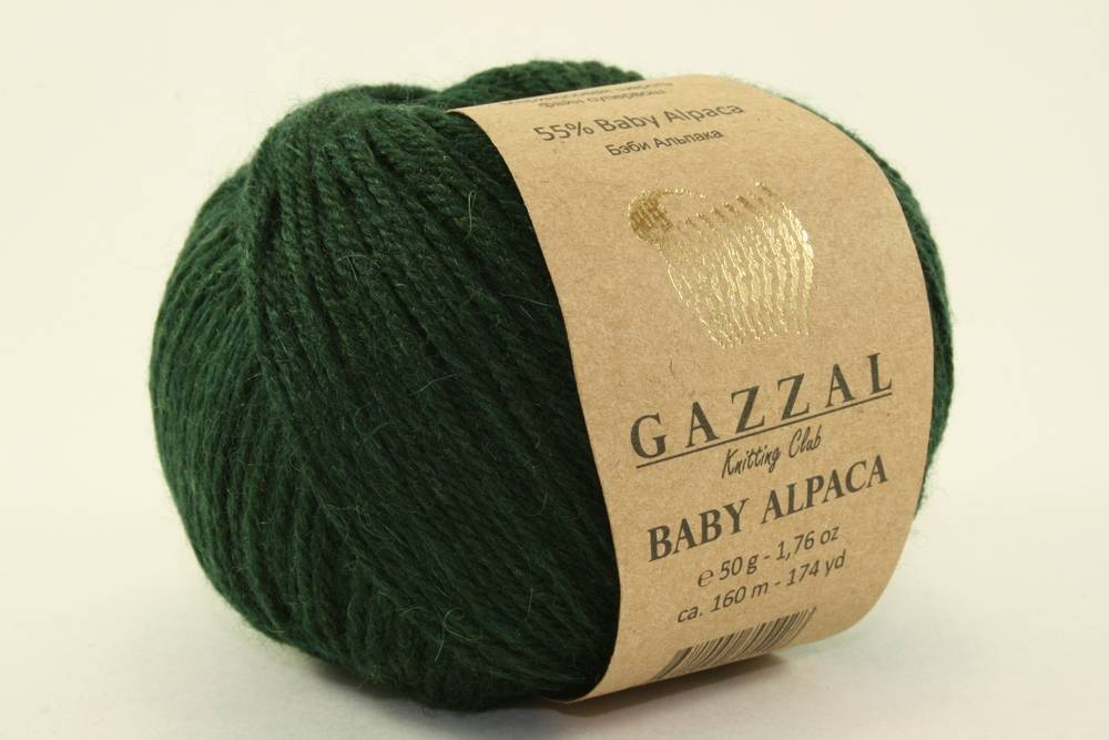 Пряжа Gazzal BABY ALPACA (Цвет: 46011 темно-зеленый)