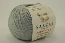 Пряжа Gazzal BABY WOOL (Цвет: 817 св.серый)