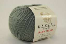 Пряжа Gazzal BABY WOOL (Цвет: 818 т.серый)