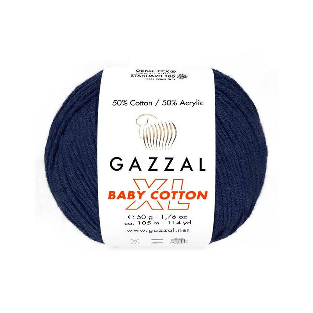 Пряжа Gazzal BABY COTTON XL (Цвет: 3438 темно-синий)