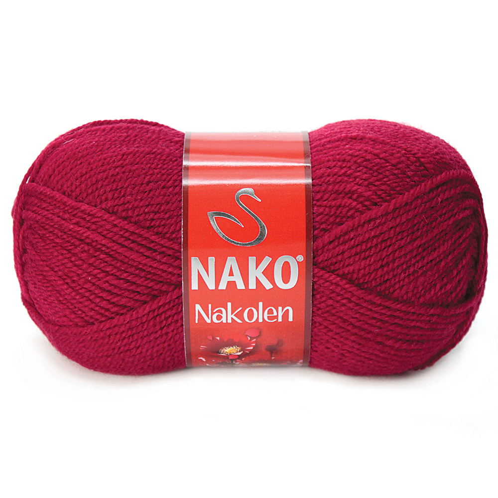Пряжа Nako NAKOLEN (Цвет: 3630 вишня)