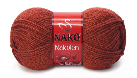 Пряжа Nako NAKOLEN (Цвет: 4409 темный терракот)