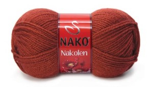 Пряжа Nako NAKOLEN (Цвет: 4409 темный терракот)
