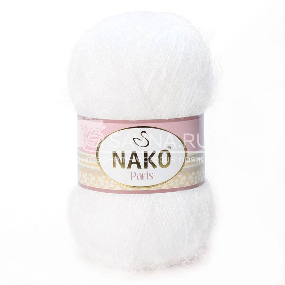 Пряжа Nako PARIS (Цвет: 208 белый)