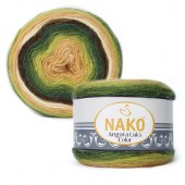 Пряжа Nako ANGORA LUKS COLOR (Цвет: 81905 зелено-бежево-коричневый)