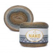 Пряжа Nako ANGORA LUKS COLOR (Цвет: 81907 серо-бежево-коричневый)