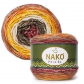 Пряжа Nako PERU COLOR (Цвет: 32188 желто-оранжево-коричневый)