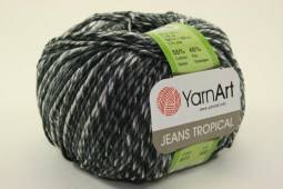 Пряжа Yarn Art JEANS TROPICAL (Цвет: 611 серо-белый)