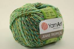 Пряжа Yarn Art JEANS TROPICAL (Цвет: 616 зелено-желтый)