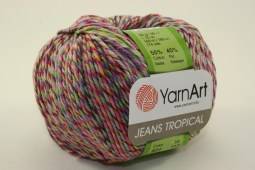 Пряжа Yarn Art JEANS TROPICAL (Цвет: 621 розово-разноцветный)