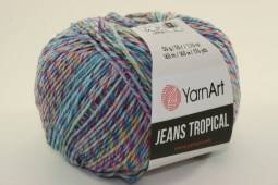 Пряжа Yarn Art JEANS TROPICAL (Цвет: 618 радужно-голубой)