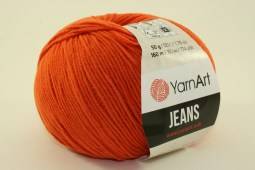 Пряжа Yarn Art JEANS  (Цвет: 85 темно-оранжевый)
