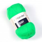 Пряжа Yarn Art BABY (Цвет: 8233 ярко-зеленый)
