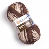 Пряжа Yarn Art CRAZY COLOR (Цвет: 138 коричневый)