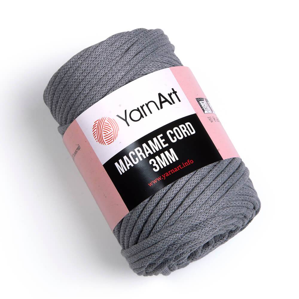 Пряжа Yarn Art MACRAME CORD 3MM (Цвет: 774 темно-серый)