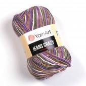 Пряжа Yarn Art JEANS CRAZY (Цвет: 7207 фиолетово-зелено-сиреневый)