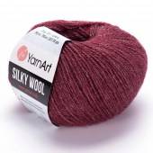 Пряжа Yarn Art SILKY WOOL (Цвет: 344 винный)