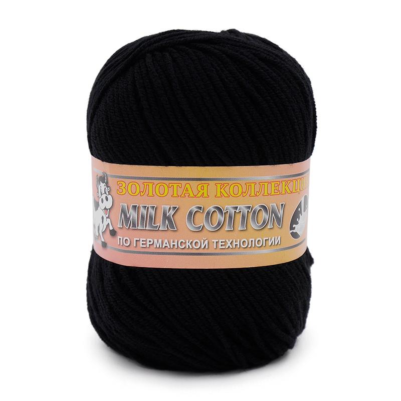 Пряжа Color City MILK COTTON (Цвет: 20 черный)