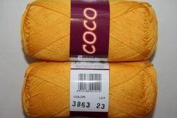 Пряжа Vita Cotton COCO (Цвет: 3863 желтый)
