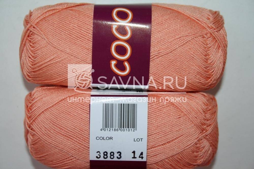 Пряжа Vita Cotton COCO (Цвет: 3883 персиковый)