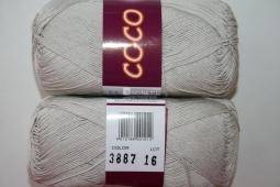 Пряжа Vita Cotton COCO (Цвет: 3887 светло-серый)