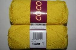 Пряжа Vita Cotton COCO (Цвет: 4320 ярко-желтый)