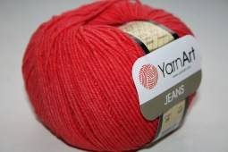 Пряжа Yarn Art JEANS  (Цвет: 26 красный)