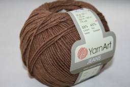 Пряжа Yarn Art JEANS  (Цвет: 40 коричневый)
