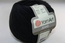 Пряжа Yarn Art JEANS  (Цвет: 53 черный)