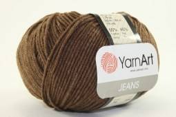 Пряжа Yarn Art JEANS  (Цвет: 70 молочный шоколад)