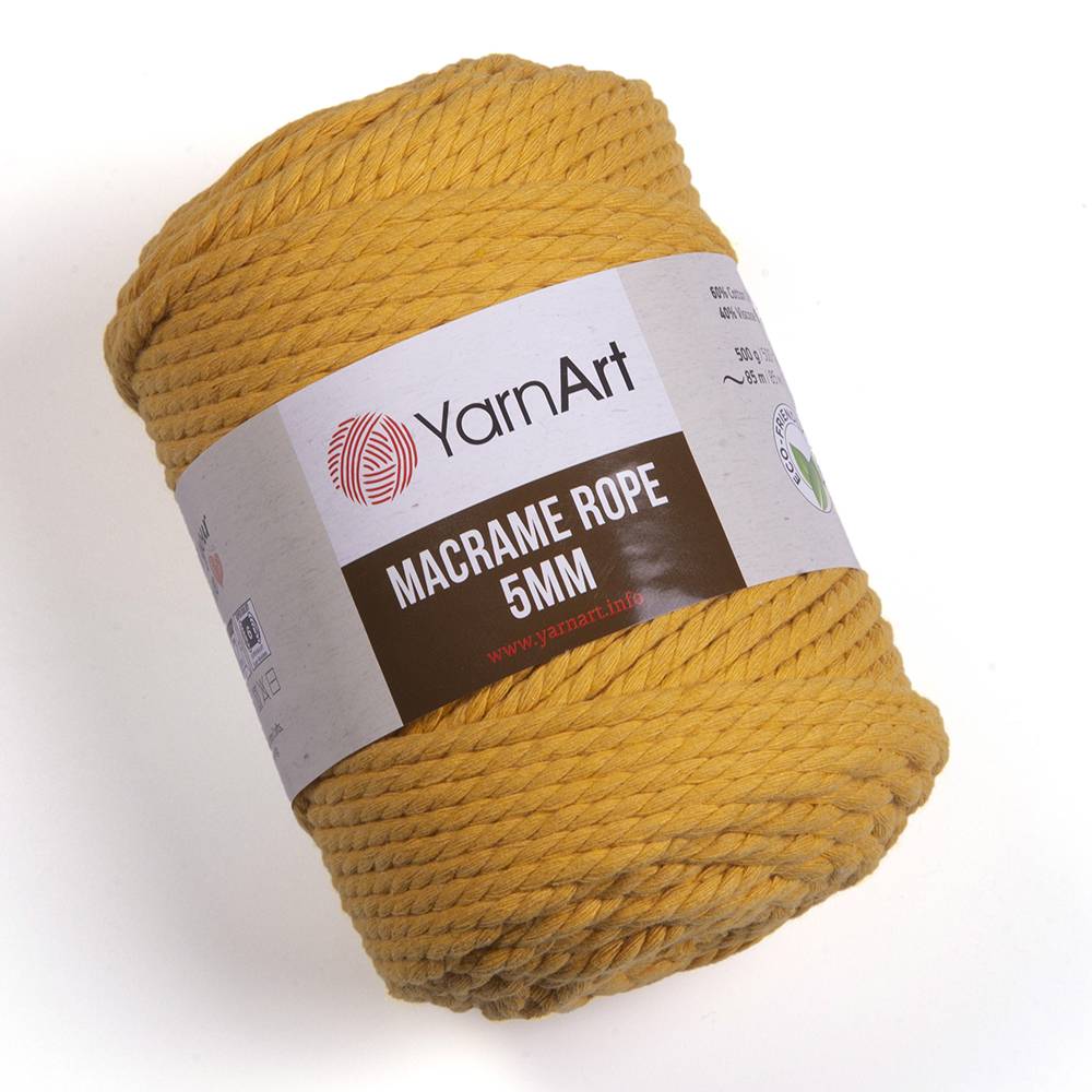 Пряжа Yarn Art MACRAME ROPE 5MM (Цвет: 764 желтый)