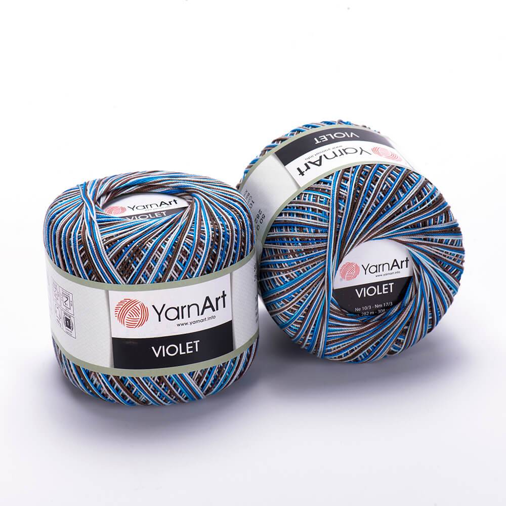 Пряжа Yarn Art VIOLET (Цвет: 505 бело-сине-коричневый)